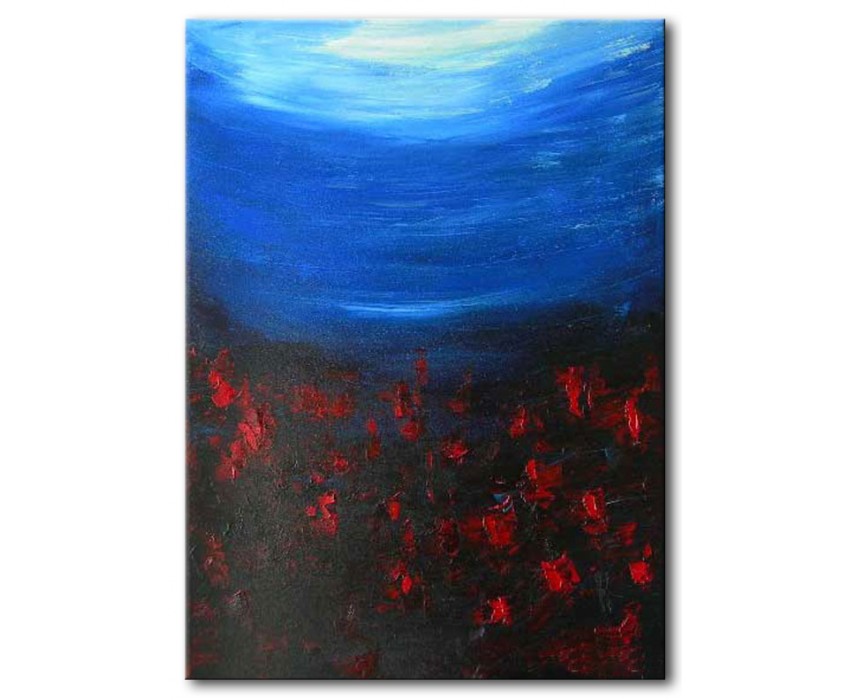 Quadro dipinto a mano: Blue light 289